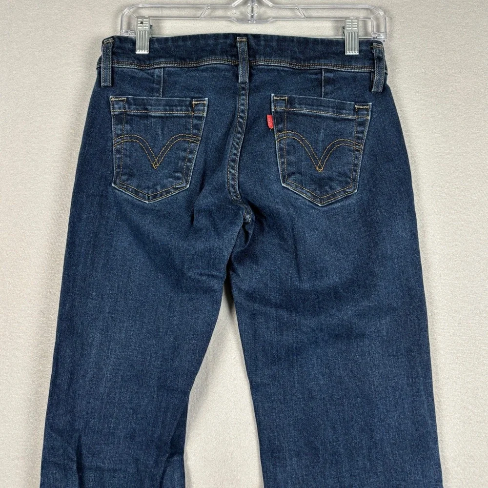 Levi's 545 Low Rise Flare Jeans Dark Wash Size 4 Medium Blue Denim Y2K